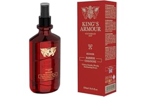 ‎KING'S ARMOUR King’s Armour HONOR Barber Cologne After Shave Spray – Zitrus, Rauch & Holznoten, Verzaubernde Düfte - Luxus-Duft aus UK – Elegantes Geschenk für Männer – 250ml