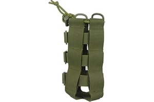 CRSUSUKJ Borsa per Bottiglia d'Acqua Tattica,Portaborraccia tattico, Militare Portabottiglie, Portabottiglie Portabottiglie, Regolabile Cintura porta bollitore per varie attività all'aperto (verde)