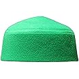 Solid Green Moroccan Fez-style Kufi Hat Cap w/Pointed Top (XL)