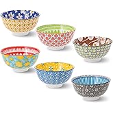Ceramic Bowl Set Small Bowls - Porcelain Dessert Bowls 10 oz - 6 Little Bowl for Rice | Soup | Snack | Side Dishes | Yogurt |