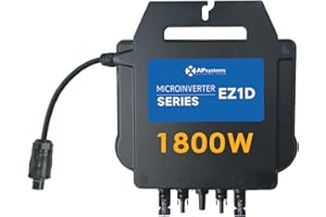 ENJOY SOLAR APsystems® EZ1D - Microinversor (1800 W, Incluye Wi-Fi, Bluetooth y relé VDE, Plug & Play, Ideal para Plantas de Balcones