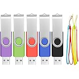 Chiavetta USB 16 GB 5 Pezzi Pennette USB 2.0 - Portatile Pen Drive USB 16GB Chiave Giratorio Pendrive Leggeri Pennina USB - F