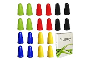 Yuauy 4 PC x 5 Colors Valve Cap Dust Covers for MTB PRESTA Bike Bicycle Road Racing Coloured Plastic (Total 20 pcs)