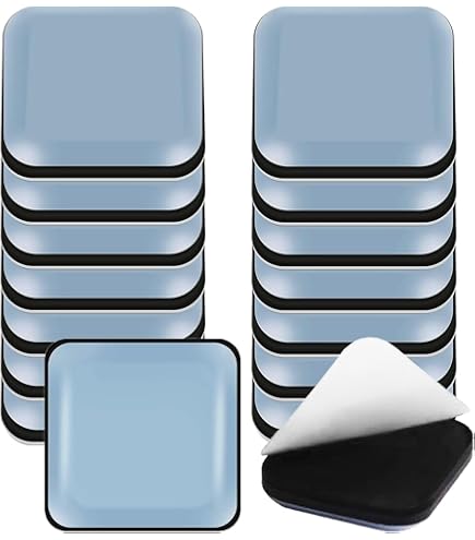 VABNEER Meubelglijders, 16 stuks PTFE Teflon ronde zelfklevende meubelschuivers, meubelverplaatspads voor gladde vloeren en tapijten (rond, 25 mm VABNEER Meubelglijders, 16 stuks PTFE Teflon ronde zelfklevende meubelschuivers, meubelverplaatspads voor gladde vloeren en tapijten (rond, 25 mm