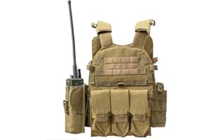 Viktion - Gilet tactique Armée airsoft equipement ajustable Fournitures police et les militaires, engins tactiques pour camping randonnée armée Jungle Adventure alpinisme