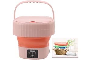 Leftwei Mini-Waschmaschine, Tragbare 6-Liter-Waschmaschine, Waschmaschinen, Mini-Faltwaschmaschine, Falteimer-Waschmaschine, Waschmaschine für Haushalt, Apartment, Hotel (Rosa), Leftweitm312rzkgs-14