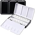 Azonee Empty Watercolor Palette, Empty Metal Paint Box with Folding Palette, With 14 Empty Watercolor Metal Paint Boxes for Diy Travel Watercolor Palette, Acrylic and Oil Painting