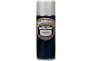 Hammerite direkt till rost metallfärg aerosol slät silverfinish 400 ml