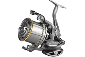 JUBEPK Moulinet de pêche, pêche en acier inoxydable, lancer longue distance, poignée de pêche confortable, moulinet haute performance pour lancer longue distance, moulinet à poignée confortable