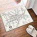 Produktbild fdswdfg221 Karte Dekor Stadt U-Bahn von London Rail Transit Bad Teppiche Rutschfeste Fußmatte Bodeneingänge Indoor Haustür Matte Kids Badematte 60X40CM Bad-Accessoires