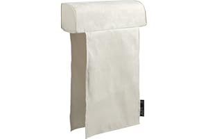 EXTROITALY Felipe (Beige) Poggiatesta per divani Sfoderabile, si aggancia al cuscino dello Schienale Rivestito in Microfibra Mis.CM.60 X Diametro CM.16 Fascia cm.70 Largh.cm.45