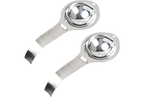Dokeno 2 Pièces Séparateur D'oeufs, Séparateur pour Jaune D'oeuf En Acier Inoxydable Filtre à Oeufs pour équipement de Cuisson de Cuisine à Domicile