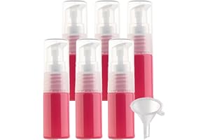 BPZXL 10 Pezzi 10 ml Rosso plastica vuota con pompa Flacone Pompa Dispenser Bottiglie Vuote in Plastica per bagno, hotel, lozione, gel