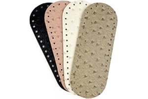 TRICOT CAFE' Fondi per Borse Uncinetto in Pelle ed Ecopelle Ideali per Creare Una Borsa a Uncinetto Artigianale con fettuccia per Uncinetto - Misura: 21x8 Broccati Nuetri 4pz