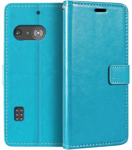 Tnviud Flip Folio Genuine Leather TPU Silicone For Doro 1880/1881 2.4 Inch Premium Cover Protective Case Wallet Genuine Leather Book Wallet (Black