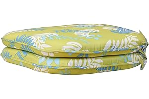 RACE LEAF Garden Chair Cushions,outdoor seat cushions，waterproof cushions,Chair Pads,Cover Indoor Outdoor Seat Pad Cushions,for Your Living Room, Patio,Car,And More (round Pack of 2, green)