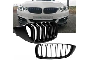 ‎DM AUTOTEILE DM Autoteile Set Kühlergrill Doppelsteg Schwarz Matt passend für 4er F32 F33 F36 auch für M M4