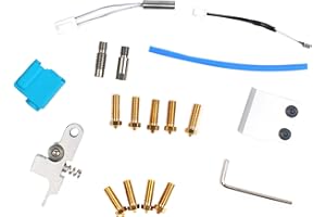 MaxAwe Juego de piezas para impresora 3D, accesorios aptos para impresora 3D Artillery Sidewinder X1 con boquilla de silicona, mango termistor, tubo calefactor y bloque de calefacción
