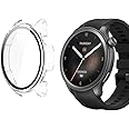 HOMTERN Case Compatible with Amazfit Balance,Crystal Clear Hard PC Case with Tempered Glass Screen Protect Film Full Cover Shell Shockproof Scratch-Proof Screen Protector Cases