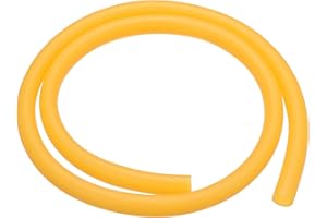 TOP-VIGOR Natural Latex Rubber Tubing, 10mm ID x 14mm OD Rubber Tubing, Highly Elastic and Strong Hose for Sports Exercise Stretching Laboratory, Home Hose Tube, Yellow