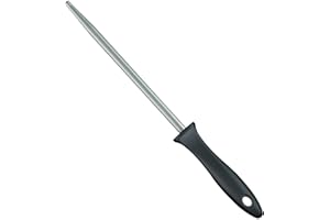 Fiskars Fusil à affûter, Plastique/Acier inoxydable, Dureté: 53 HRC, Longueur des lames: 20 cm, Noir/Acier, Essential, 1023781