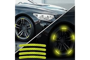 MINSEZHI Autocollant réfléchissant pour moyeu roue,pour voiture moto vélo Bicyclettes,nuit décoration sécurité réfléchissante bande,universelle autocollant réfléchissant pour moyeu roue (paquet de 20)