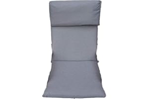 JACKKISSEN POÄNG PELLO Kissen/Polster für Schaukelstuhl mit hoher Rückenlehne Dicke 8 cm Größe 57 x 50 cm Material Hochwertiger Möbelstoff (Grau)