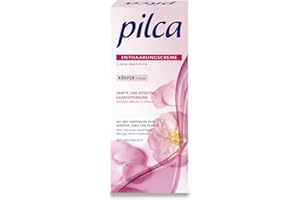 ‎PILCA pilca Enthaarungscreme 'Körper', 100 ml Tube, sanfte Haarentfernung für Beine, Arme, Achseln und Bikinizone, Creme mit Moringa-, Amla- & Kamelien-Öl, inkl. Präzisionsspatel