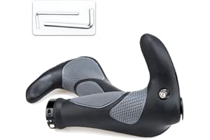 JILSKL Poignées de Guidon de Vélo, Caoutchouc Poignées de Vélo, Convient pour Les Vélos de Montagne, Les Vélos de Ville Ou d'autres Vélos avec des Poignées Ordinaires de 2,2 cm / 0,87 Pouce