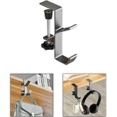 Microcase Ayarlanabilir &Ccedil;ift Başlı Masaya Monte Metal Taşıyıcı &Ccedil;anta Kulaklık Poşet Eşya vb. Tutucu-AL4788 Gri