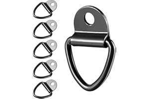 RUPSE Zurröse V Aufbauring Ring, Haken Zurring Zurrmulden Gurthalter, 450 kg Klappbar Ringe Haken Schwerlast Aufbauzurrösen Zurrringe für Anhänger LKW PKW Trucks Boots Kajak Anhängern (6 Pack)