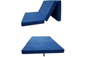 Odolplusz Składany materac, podróżny, dla gości (niebieski, 80 x 200 x 10 cm)