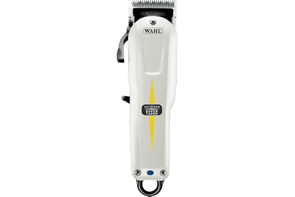 Wahl Cordless Super Taper - Tondeuse à cheveux professionnelle sur secteur - Pour l'épilation et l'effilage, noir/blanc