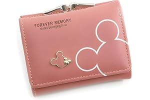 YOIMCKAY Bambini Portafoglio Carino Cartoon, Anime Portafoglio PU Portamonete Con zip, per Bambini Cartone Fans Regalo Festa Compleanno Portamonete, Adatto Ragazze Festa Compleanno Regalo, Rosa 10.5*9*3cm