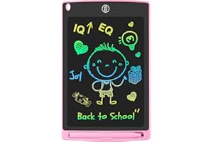 GUYUCOM LCD Kids Doodle Board, 8.5 Inch Electronic Writing Tablet with Lock Function, Erasable Doodle Drawing Pad for Kids Toys Birthday Gifts (Pink)