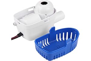 GOTOTOP Pompe à Eau Submersible Automatique pour Bateau, 12 V Pompe de Cale Automatique avec Interrupteur à Flotteur Automatique, Pompe de Cale Submersible Automatique, 750 GPH