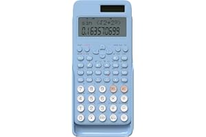 NEWYES Advanced Scientific Calculator for Exam, 401 Functions | 2 Line Display, Slide-on Cover, Ideal for Secondary School College Students Maths Science Study (Blue)