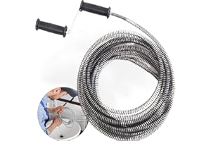 NOTHERS Zhioudz DéBoucheur Canalisation Furet DéBoucheur, DéBoucheur à Manivelle 3m PoignéE Rotative, Le DéBoucheur Evier Convient Aux Blocages Tenaces.