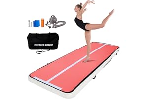 ‎AIRTRACK NORDIC AirTrack Nordic Home Special Edition Air Track Matte 3m/4m/5m/6m/7m/8m mit Luftpumpe, Turnmatte Aufblasbar für Gymnastik, Yoga, Langlebig & Einfach zu Transportiere Air Tracking Gymnastikmatte Zuhause