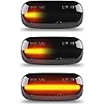 OZ-LAMPE 2Pcs Side Indicator for Audi A3 S3 8P A4 S4 RS4 B6 B7 A6 S6 RS6 C5 C6 A8 D3 TT Mk2 8J Roadster, Amber Dynamic LED Side Repeater, Turn Signal Light with CAN-bus Error Free Non-polarity Smoked
