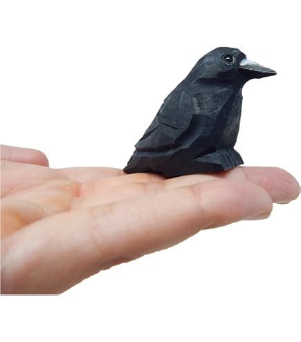 Produktbild von Krähen Deko 50x Miniatur-Krähen Aus Kunstharz - Schwarze Raben Für Halloween -Deko Halloween Deko Miniatur