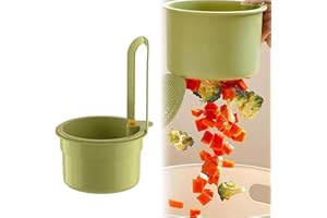 DTGECD Sink Food Catcher, Kitchen Sink Strainer Basket for Efficient Draining, Food Waste Catcher Sink with Hanging Design, Durable PET+ABS Material, Compact Size 14.2 * 8.3 * 20.2 Cm (Green)