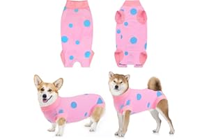 Lyneun Body Post Operatorio Cane, Regolabile Tutina per Il Recupero del Cane, Tuta Post Operatoria per Protezione Addominale Cani Gatti, Body-Post Operatorio di Velcro per Anti-leccamento(rosa, L)