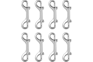 HPMJZ 8 PCS Double Ended Bolt Snap Hooks 3.5 Inch Marine Grade Double End Diving Clips Heavy Duty Trigger Chain Clip Key Holder for Pet Feed Bucket Dog Leash Hammock Horse Tack Water Bucket