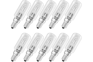 Osram Halolux T Eco 64861 T - Bombilla halógena (10 unidades, 40 W, E14, intensidad regulable), color blanco cálido