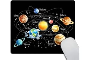 Wasach Solar System Planets Stars and Milky Way Galaxy Space Gaming Mouse Pad with The Sun Mercury Venus Earth Mars Jupiter Saturn Uranus Neptune Cosmos Nebula