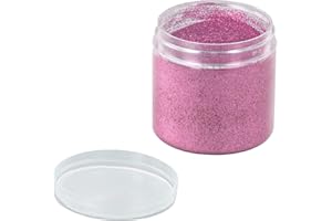 GRANVOO Rosa Glitzerpulver, Glitzer-Pulver zum Basteln, Schimmernder Glitzerpuder, Rosa Glitter Fine, 0.2mm Fine Glitzerpulver, 100 g/3,53 oz Feiner Rosaglitzer, Basteln Glitzerpuder für Haare Face