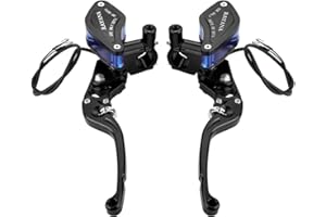 Yctze Motorrad Bremskupplung Master 22mm Universal Motorrad CNC Roller Einstellung Austauschbare Bremspumpe Schwarz