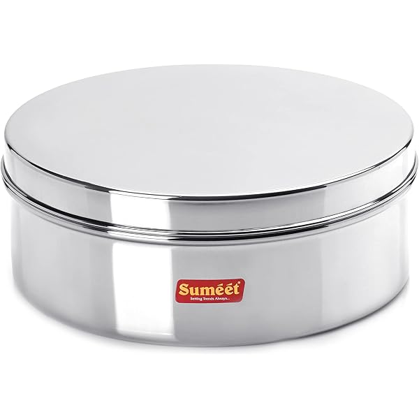 Neelam Stainless Steel Puri Dabba - 9 Inches, 26G, 775 Ml Capacity, Silver - View #5