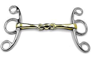 ON TIME TRADER ENGLAND OTTE Double Jointed Elevator Horse Bit with German Silver mouthpiece and Lozenge Snaffle (5.25")